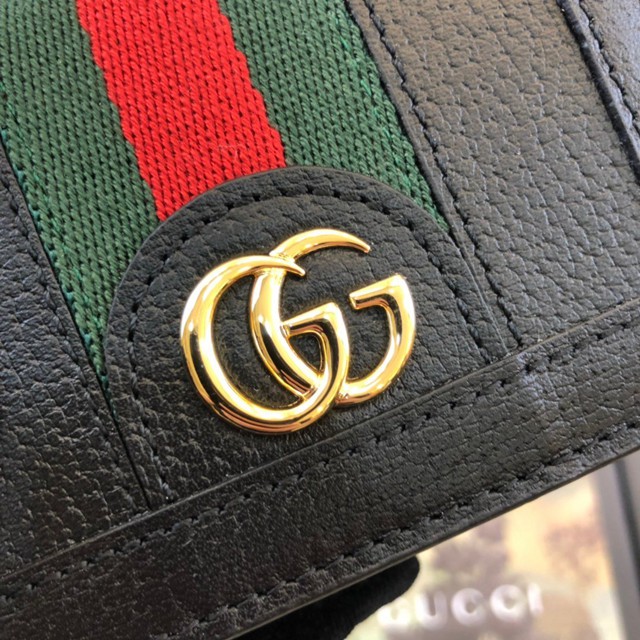 Gucci經典款錢夾錢包 523155 古馳最新款ophidia系列小卡包 Gucci女士零錢卡包 Gucci名片盒  gqy3432